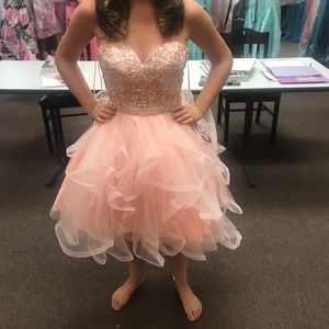 Blush Pink Homecoming/Prom Dress